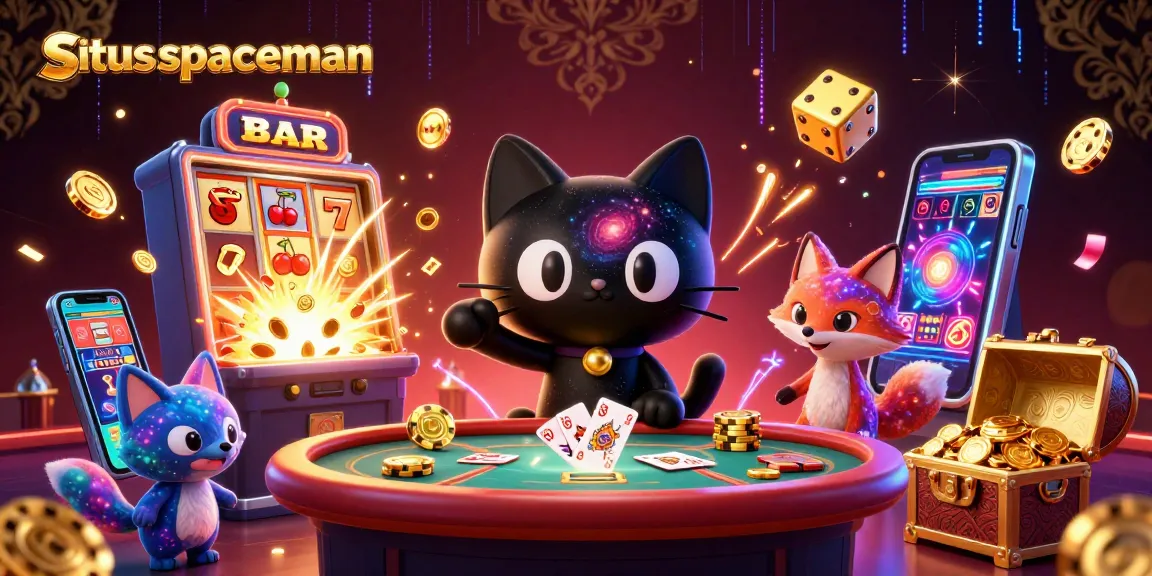 Permainan jackpot di situs spaceman dengan fitur slot berwarna cerah dan simbol menarik.