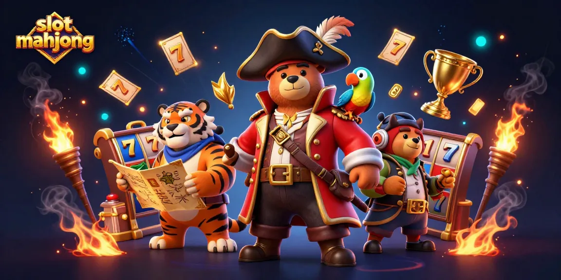 Spin the slot mahjong reels with exciting golden coins and dynamic game elements surrounding adventurous characters.