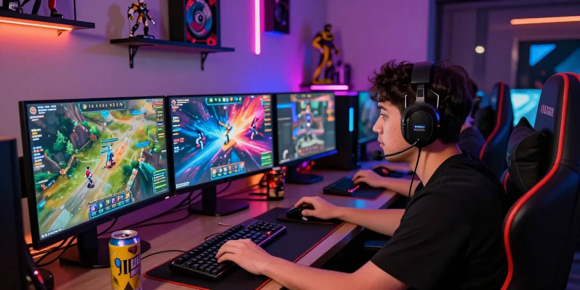 Experience the excitement of ling4d gaming with a player immersed in competitive action.