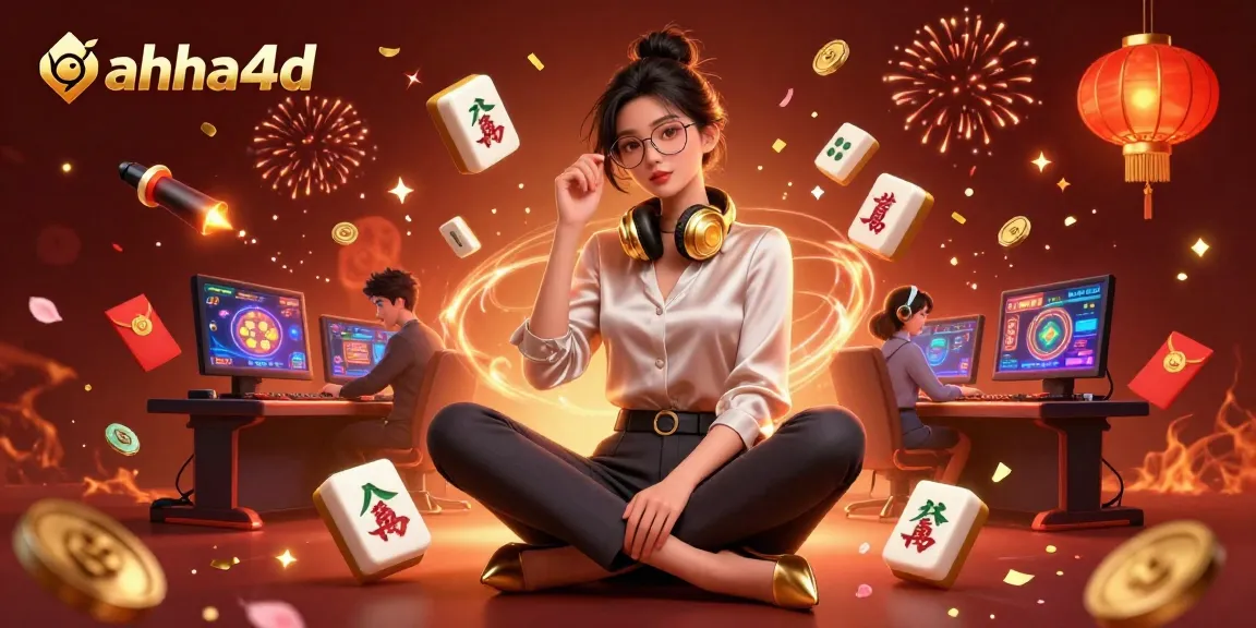Experience thrilling gaming action at ahha4d with vibrant digital illustration showcasing casino games and festive elements