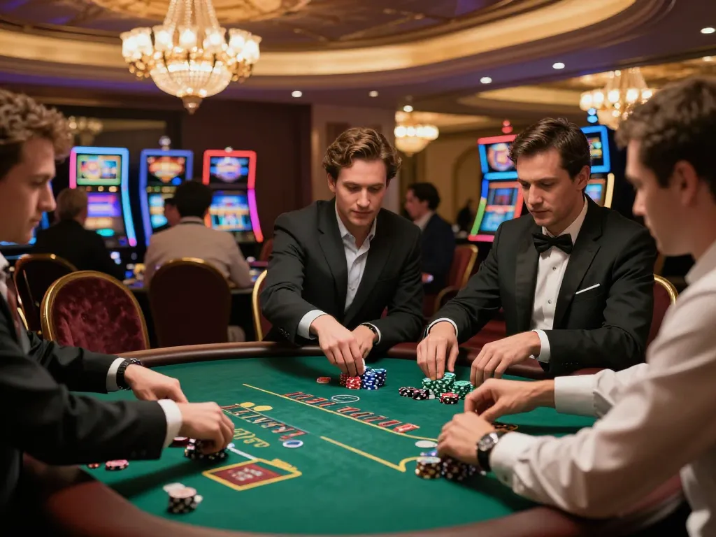 Engaging gameplay at trang chủ 79king blackjack table, players placing bets and strategizing.