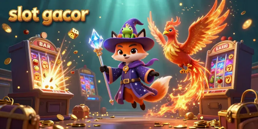 Slot gacor dengan wizard 3D, phoenix, dan mesin slot yang meledak cuan.