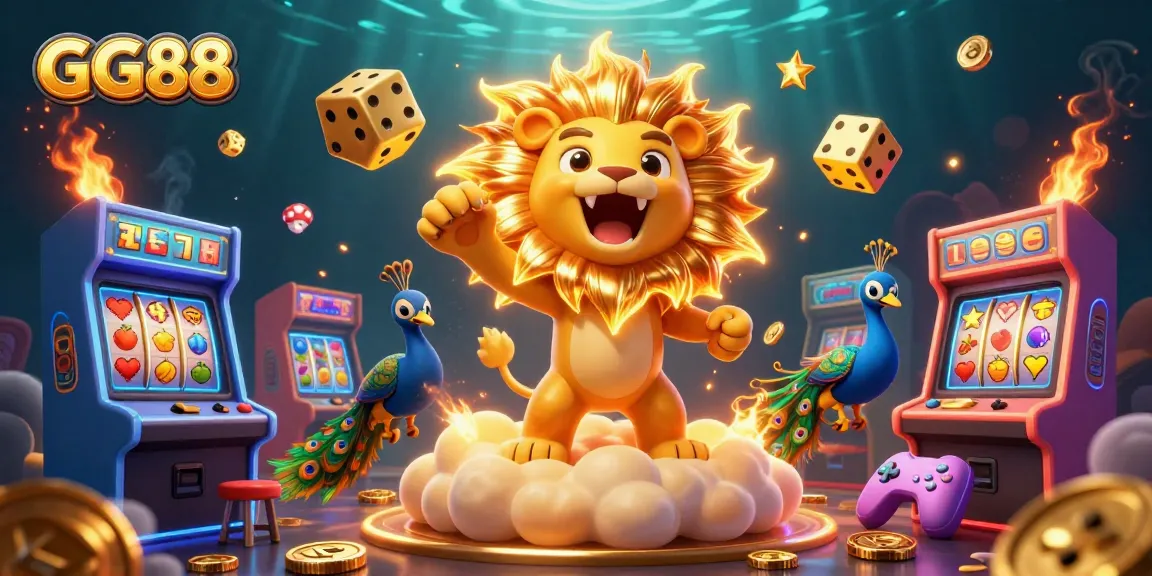 Play for big wins at GG88 with vibrant 3D casino elements and characters in an engaging digital scene.