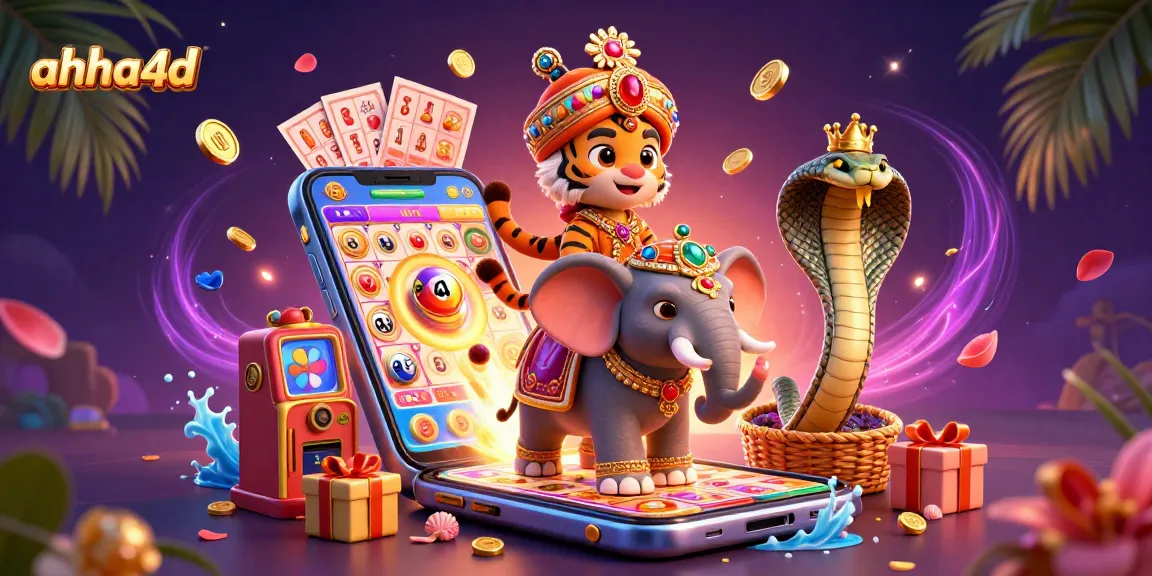 Experience the excitement of ahha4d lottery with a vibrant 3D illustration featuring a captivating scene.