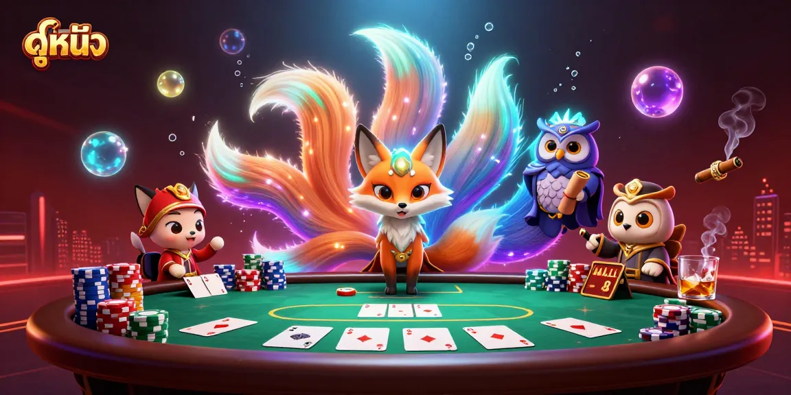 Experience ดูหนัง in epic gameplay with vibrant poker elements amidst enchanted characters.