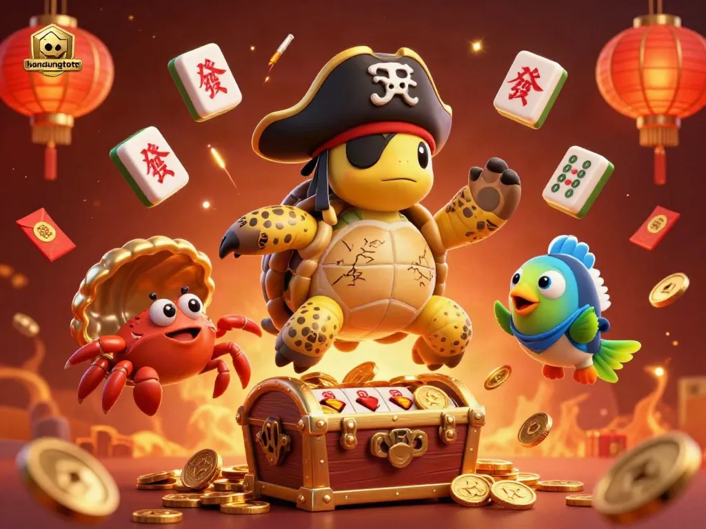 Engage in exciting gameplay with bandungtoto’s vibrant casino-themed 3D illustration featuring lively characters.