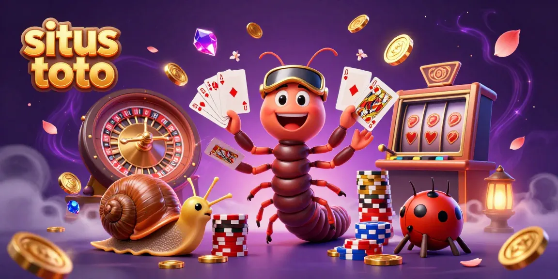 Engage with situs toto featuring a 3D cartoon dealer holding cards and vibrant casino elements.
