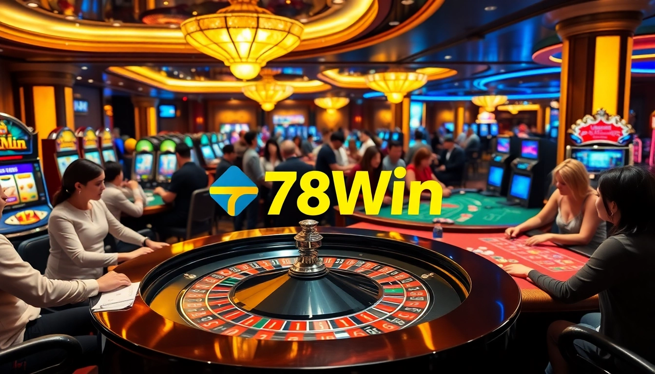 78Win exciting casino experience featuring roulette, slots, and professional gamblers.