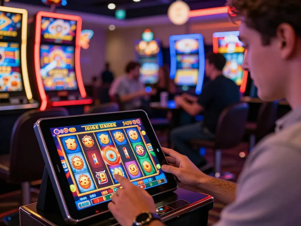 Engaging online gambling experience on vegasslot77 with vibrant slot machine graphics.