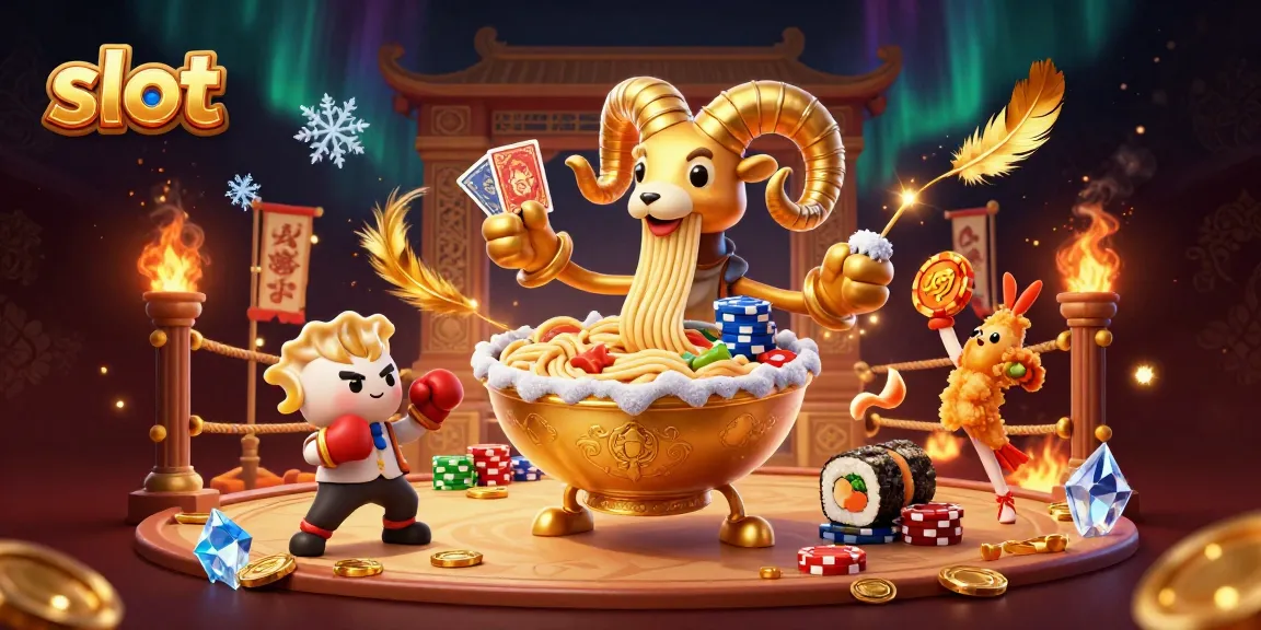 Slot gacor dalam ilustrasi 3D dengan karakter unik dan elemen kasino yang menarik.