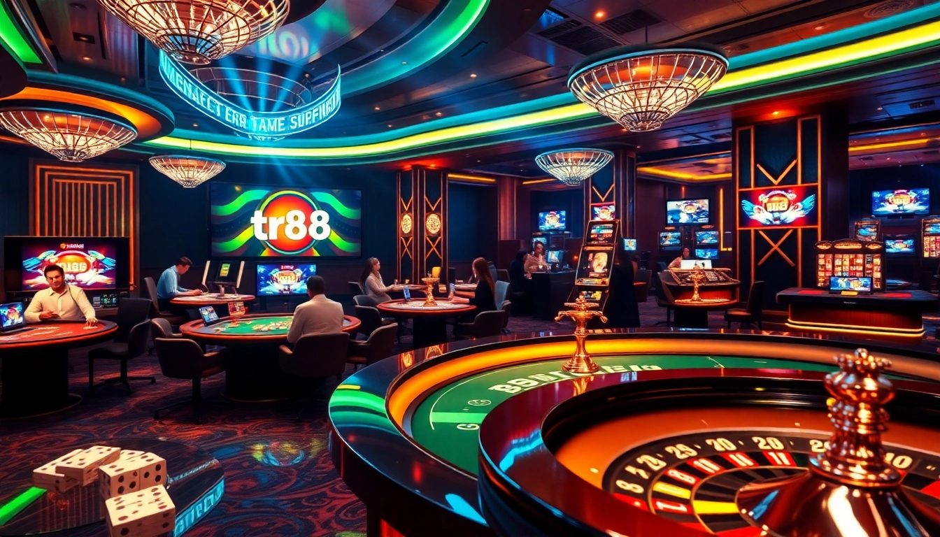 Experience the excitement of tr88 online gambling with vibrant casino visuals.