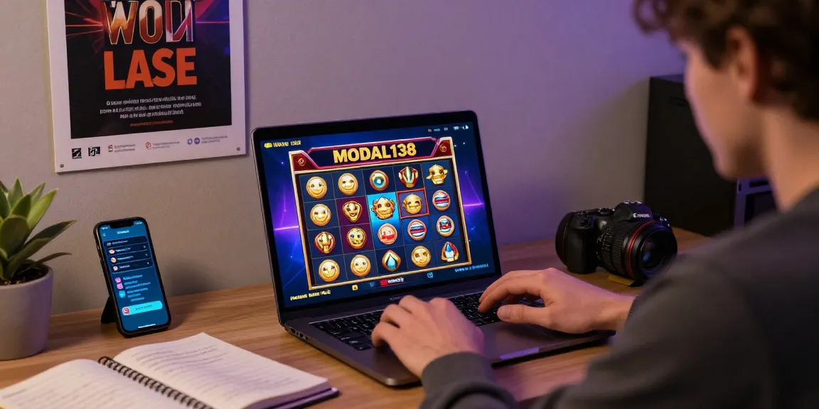 Pengguna Login Modal138 dalam suasana bermain slot online yang menghibur.