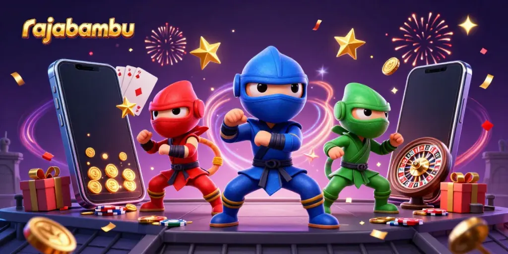 Ninja chameleon tim rajabambu menghadirkan permainan slot yang memukau dengan aksi dinamis di atap.