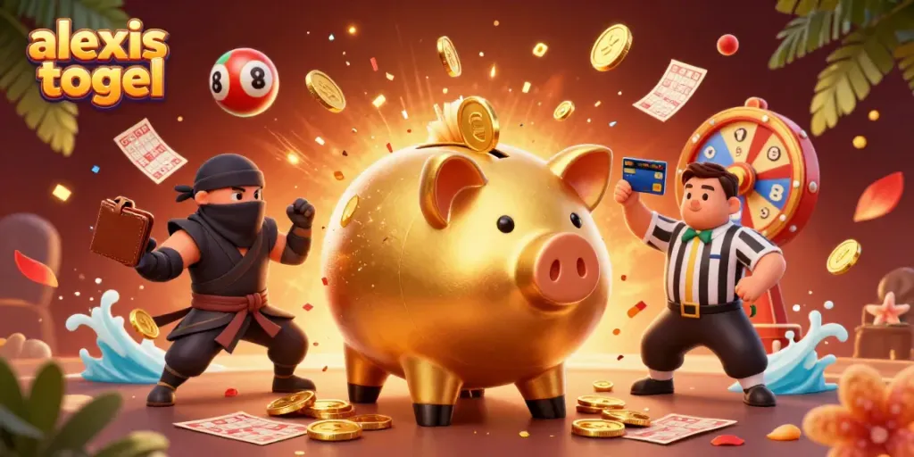 Gali peluang menang dengan alexis togel dan bola lotere yang melayang penuh keberuntungan.