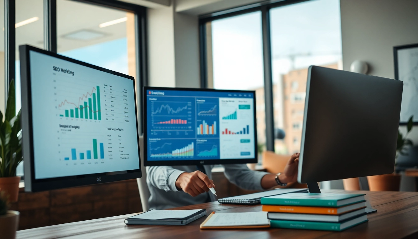 Koitoto marketing expert analyzing data dalam ruangan modern yang cerah.