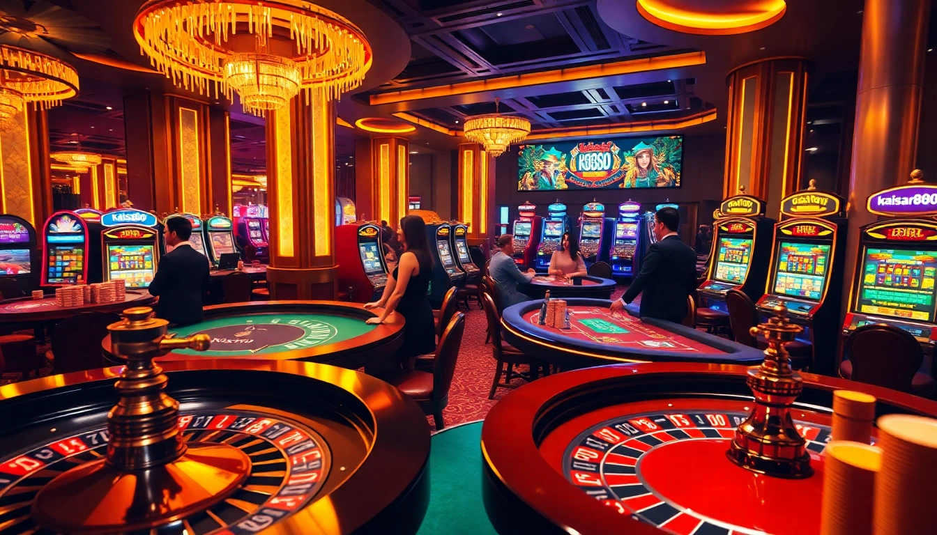 Engage with the thrilling ambiance of kaisar888 featuring vibrant casino games and elegant players.