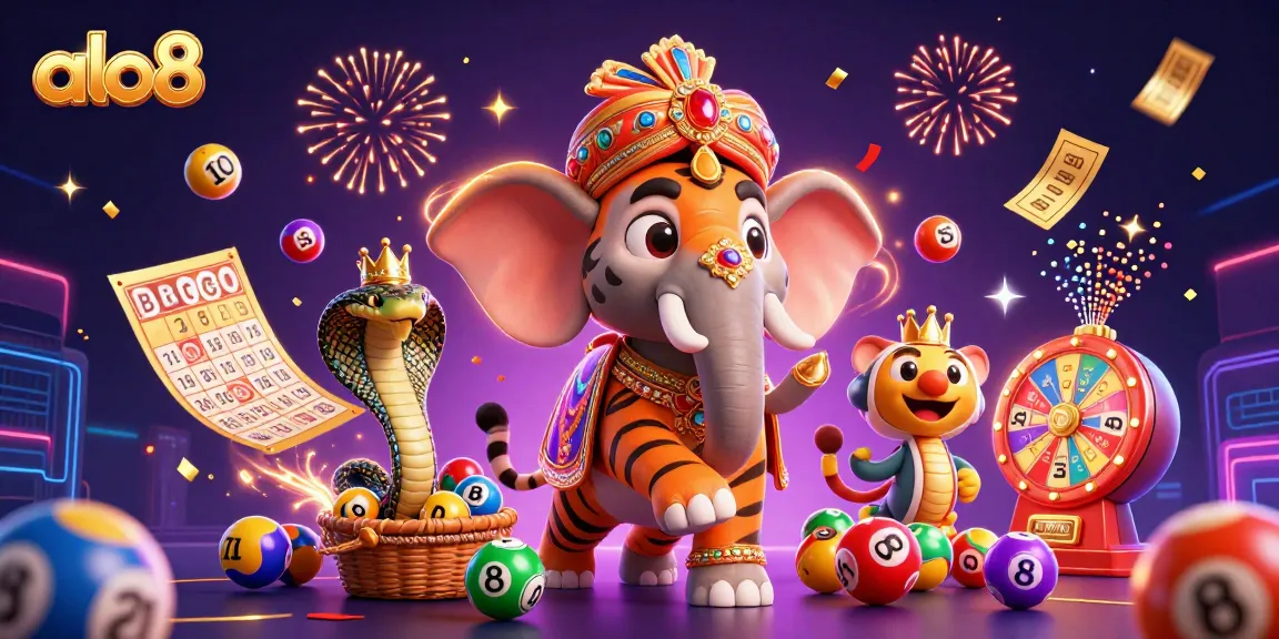 Experience thrilling wins with alo8 as vibrant lottery elements and animated characters create excitement.