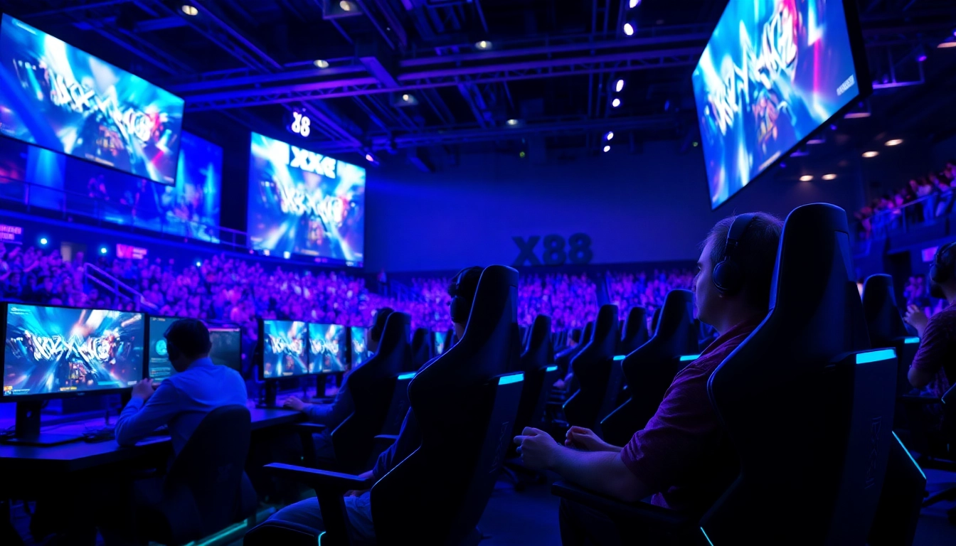 Experience the excitement of gaming at XX88 with dynamic visuals and ambiance.