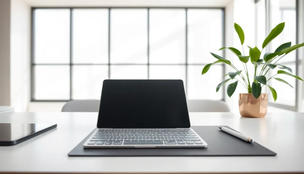 Interact with the iPad Pro 11 pulgadas in a modern workspace featuring a sleek design and natural lighting.