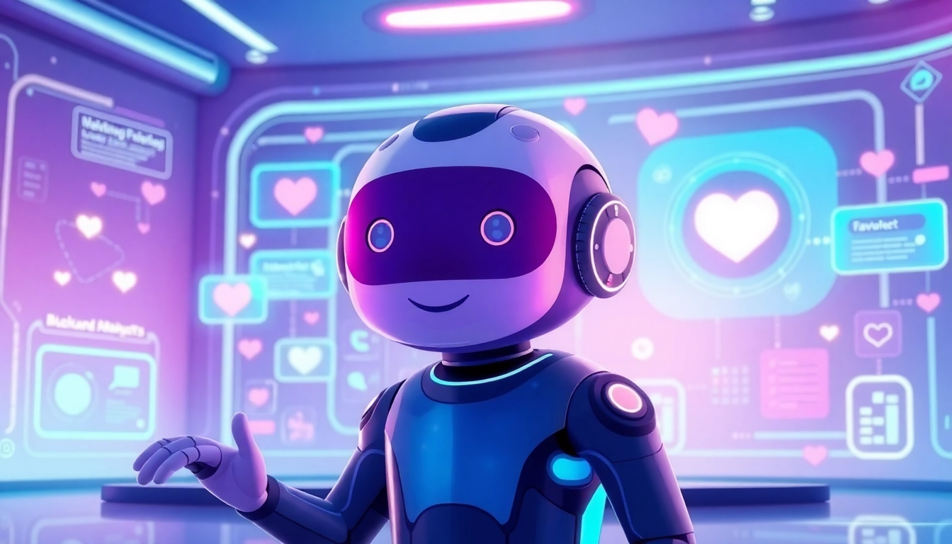 Engaging AI companion character representing crush ai in a friendly, futuristic digital environment.