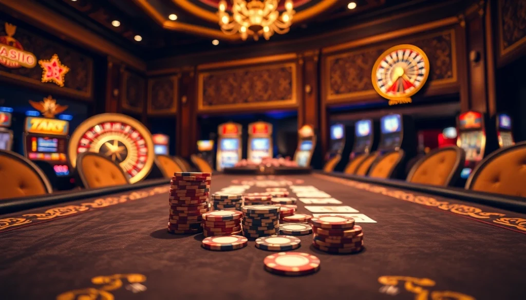 Engage with a vibrant poker scene featuring S8 chips and casino excitement.