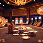 Engage with a vibrant poker scene featuring S8 chips and casino excitement.